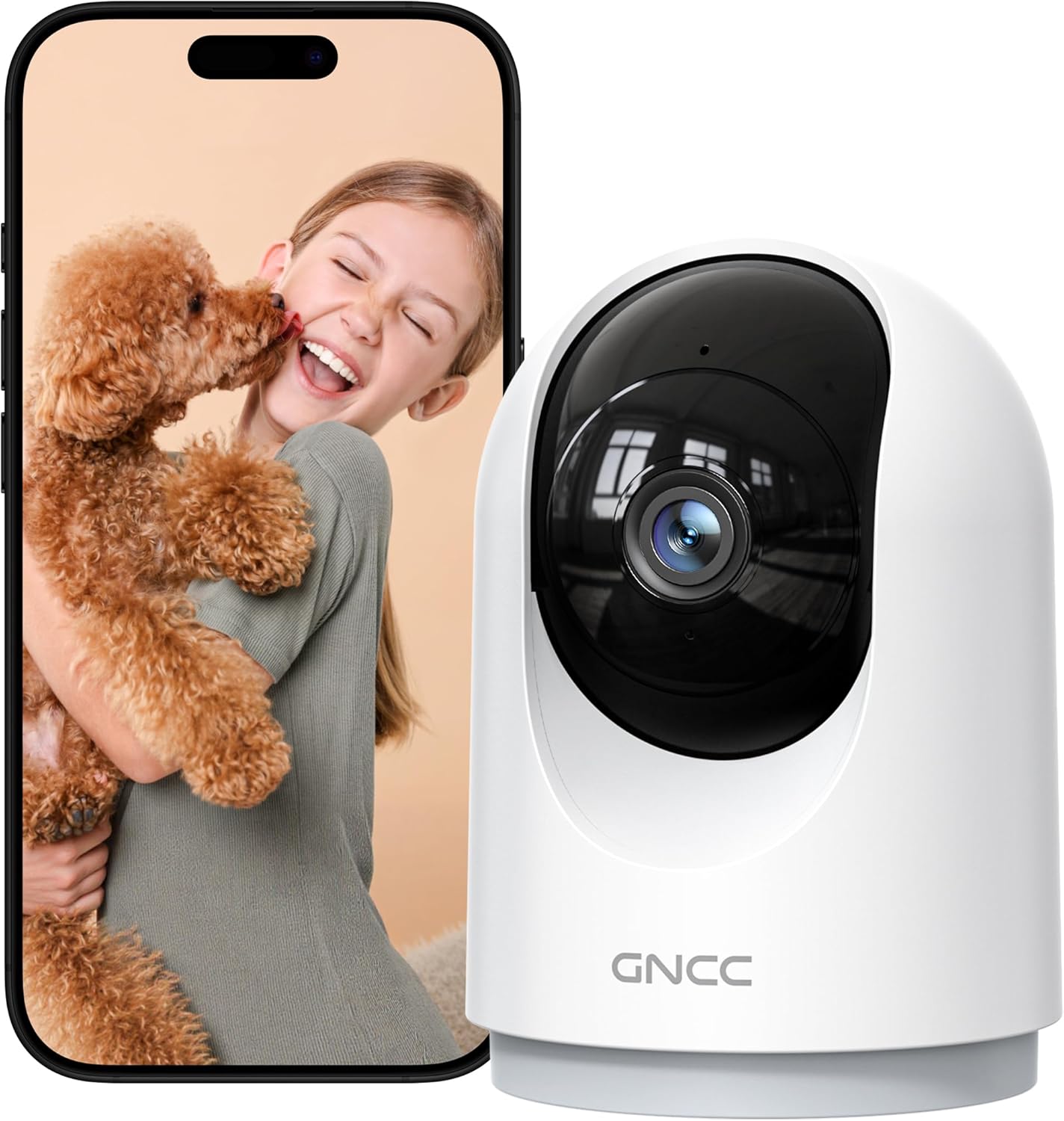 GNCC P5 2K Pet Camera Baby Camera with APP