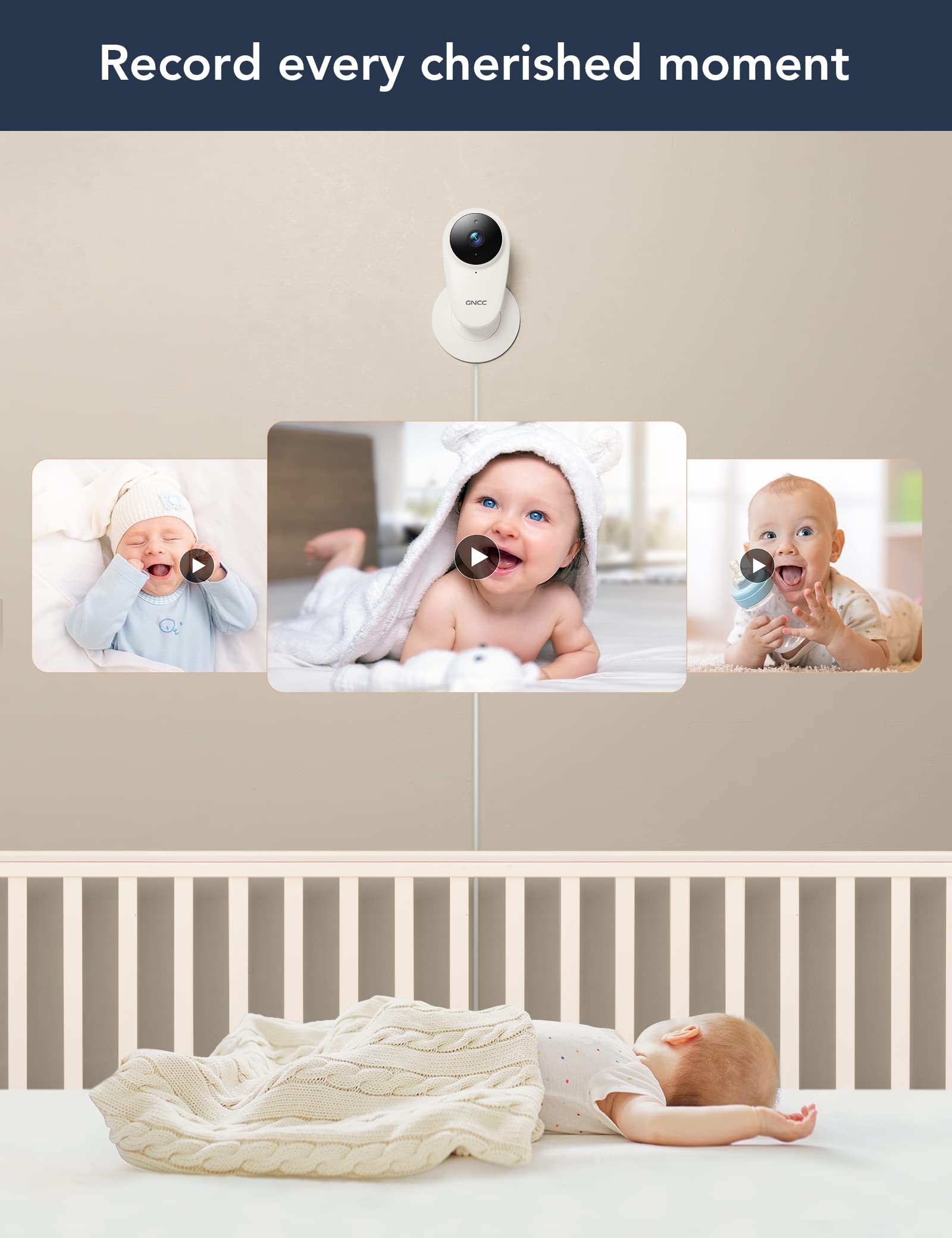 GNCC C1Pro 2k Baby Monitor Camera with Night vision